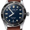 Divers Sixty-Five 40mm Blue/Light Brown Leather - Oris 