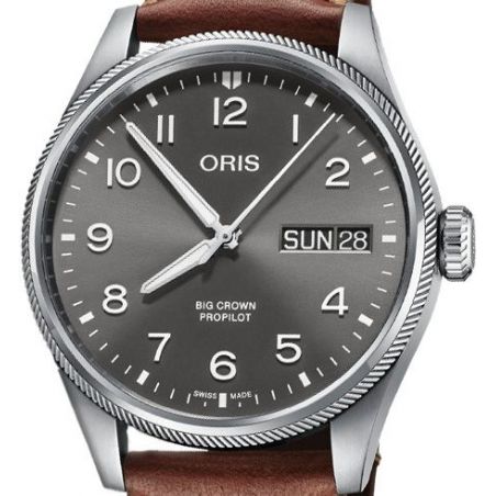 Big Crown ProPilot Big Day Date Grey Leather - Oris