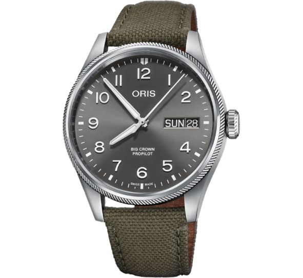 Big Crown ProPilot Big Day Date Grey Canvas - Oris 