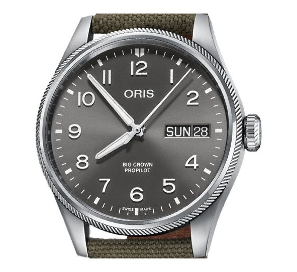 Big Crown ProPilot Big Day Date Grey Canvas - Oris 