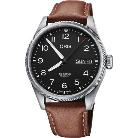 Big Crown ProPilot Big Day Date Black Leather - Oris