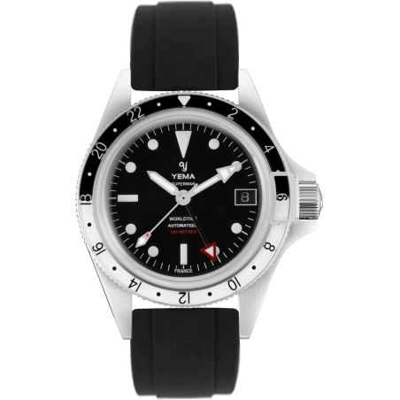 Montre Yema Superman 500 GMT Noir/Blanc Rubber