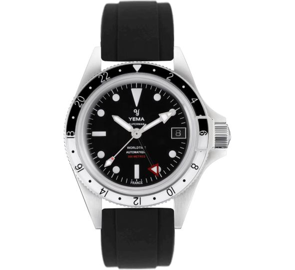 Montre Yema Superman 500 GMT Noir/Blanc Rubber