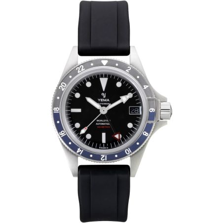 Montre Yema Superman 500 GMT Bleu/Gris Rubber