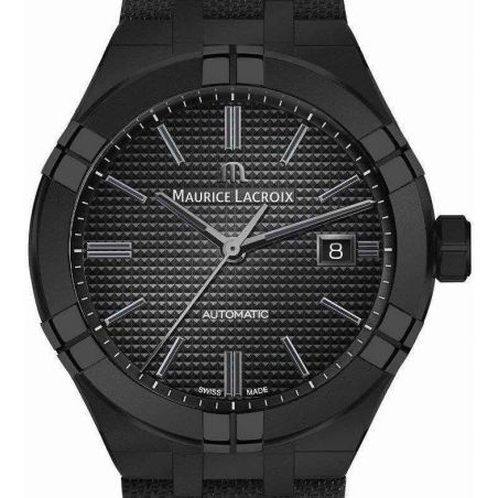 Aikon Automatique 42mm PVD Noir/Cuir - Maurice Lacroix 