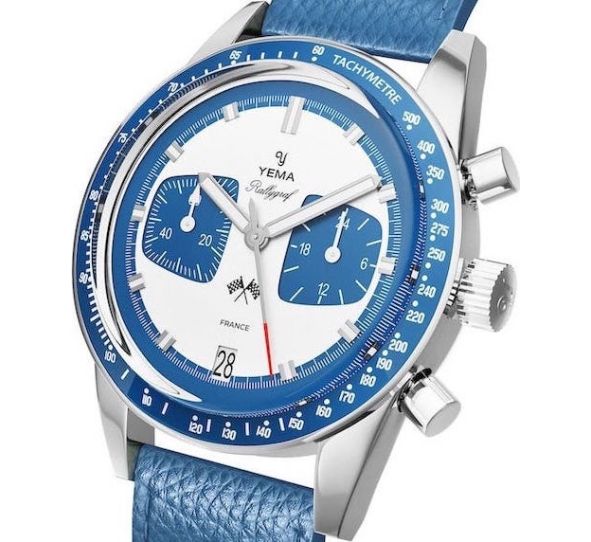 Montre Yema Rallygraf Meca-Quartz Bleu Cuir