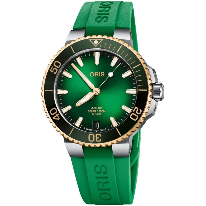 Aquis Date 41,5mm Calibre 400 Green Gold Rubber - Oris 