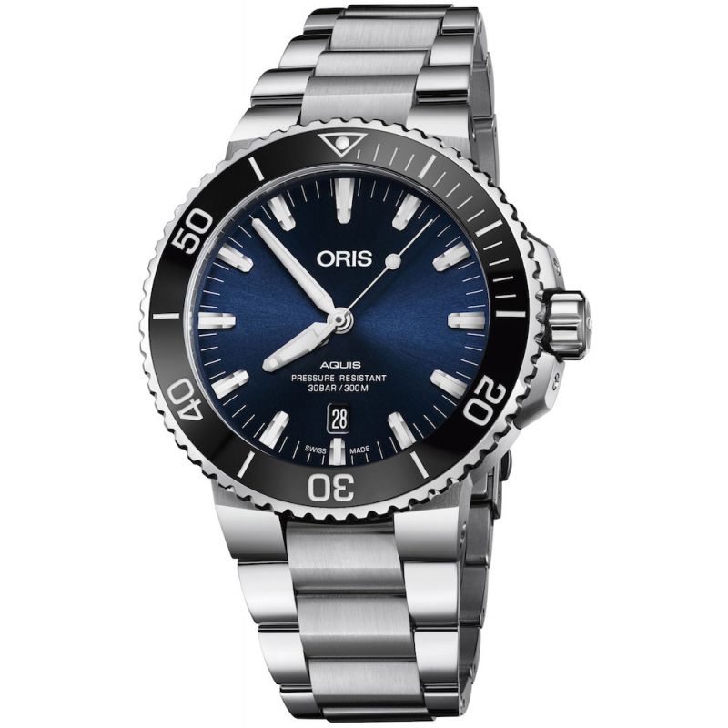 Aquis Date 43,5mm Blue Sunray/Steel - Oris 