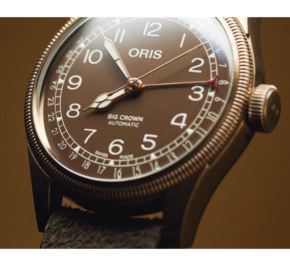 Montre Oris Big Crown Bronze Pointer Date Bronze Leather 