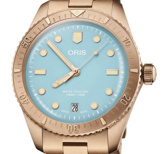 Montre Oris Divers Sixty-Five Cotton Candy Bronze Blue 