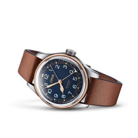 Big Crown Pointer Date 40mm Dark Blue/Brown Leather - Oris 