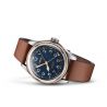 Montre Oris Big Crown Pointer Date 40mm Dark Blue Brown Leather 