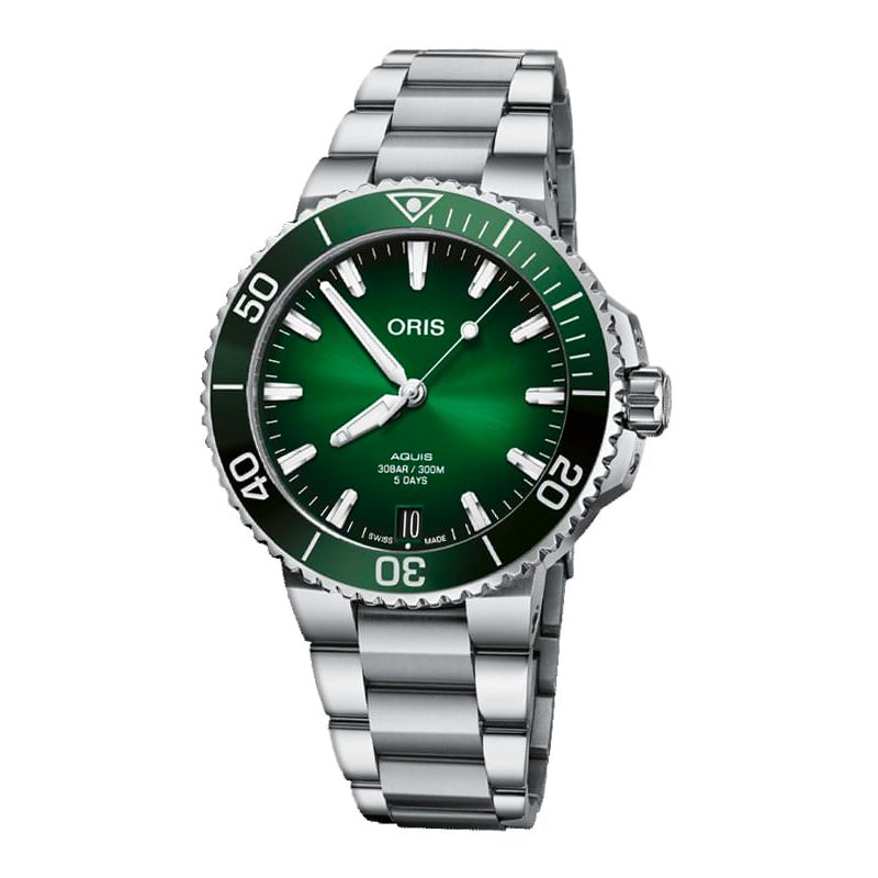 Aquis Date 41,5mm Calibre 400 Green Steel - Oris 