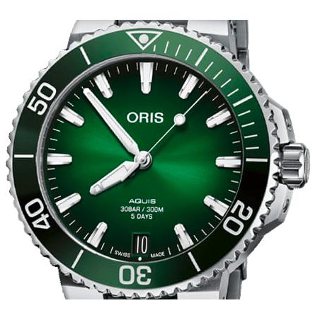 Aquis Date 41,5mm Calibre 400 Green Steel - Oris 