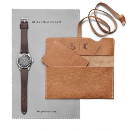 Big Crown x Cervo Volante Grey/Dark Brown Leather - Oris 