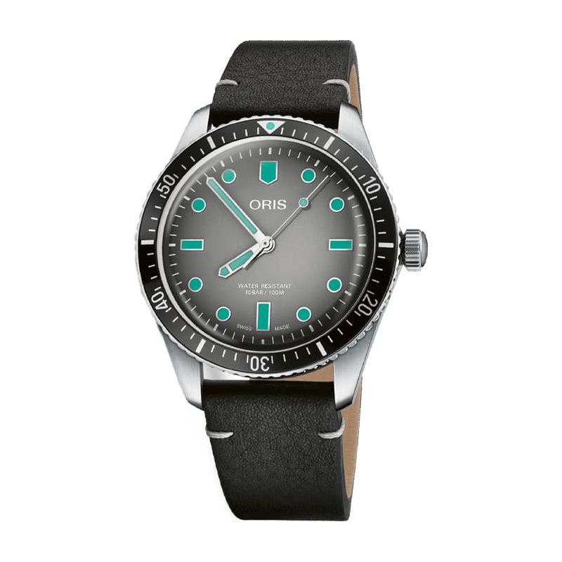 Divers Sixty-Five 40mm Grey Leather - Oris 