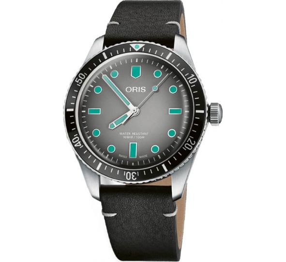 Divers Sixty-Five 40mm Grey Leather - Oris 