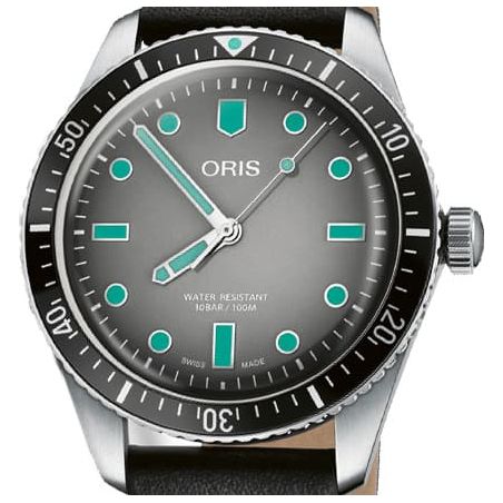 Divers Sixty-Five 40mm Grey Leather - Oris 
