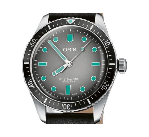 Divers Sixty-Five 40mm Grey Leather - Oris 