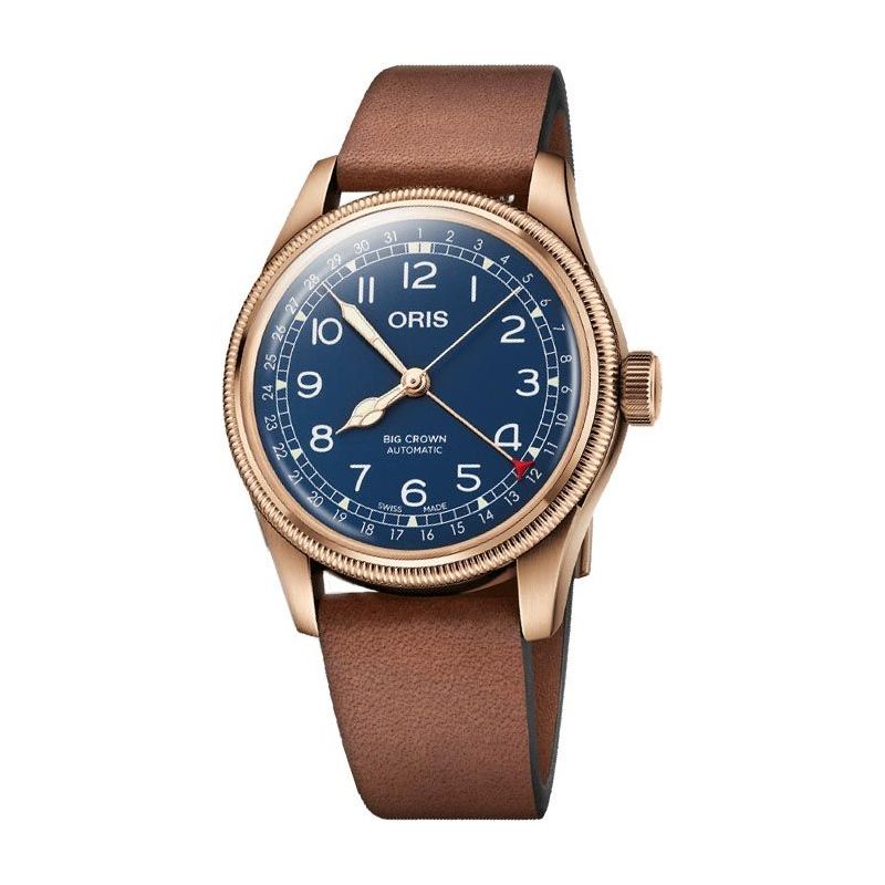 Big Crown Bronze Pointer Date Blue Leather - Oris 