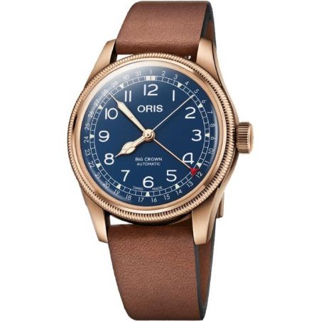 Big Crown Bronze Pointer Date Blue Leather - Oris 