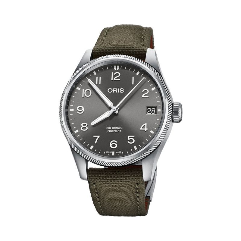 Big Crown ProPilot Big Date Grey Canvas - Oris 