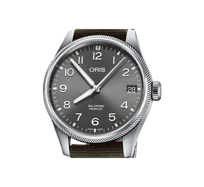 Big Crown ProPilot Big Date Grey Canvas - Oris 