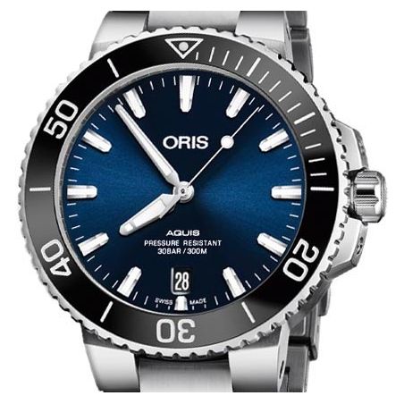 Aquis Date 39,5mm Blue/Steel - Oris 