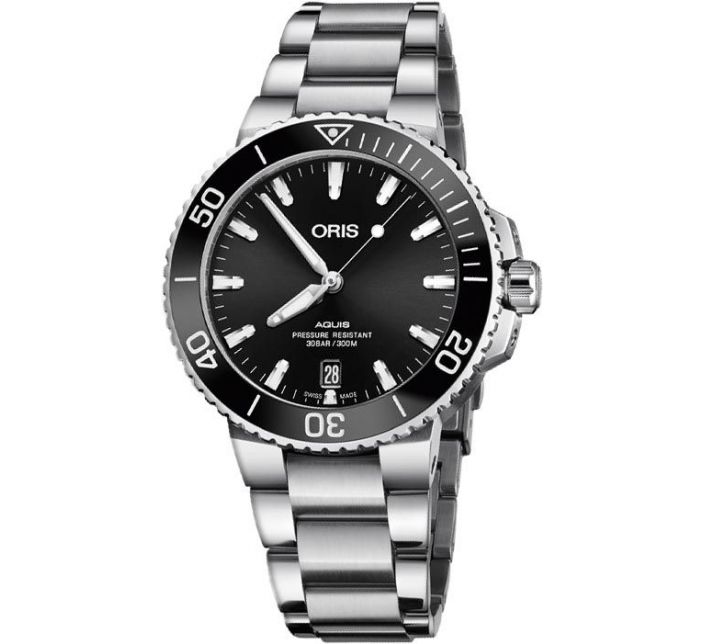 Aquis Date 39,5mm Black/Steel - Oris 