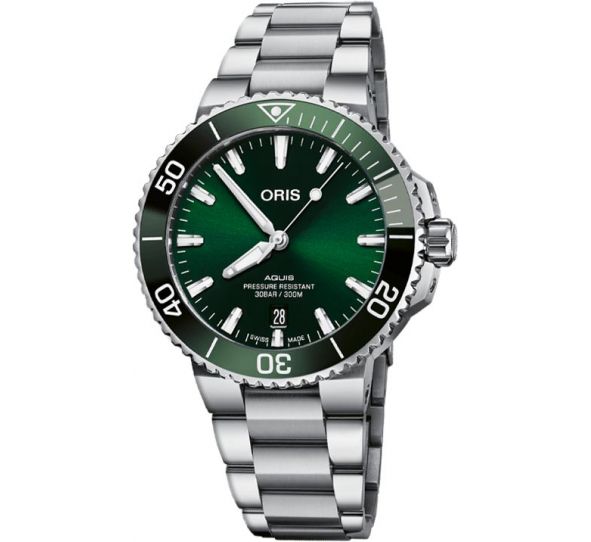 Aquis Date 41,5mm Green/Steel - Oris 