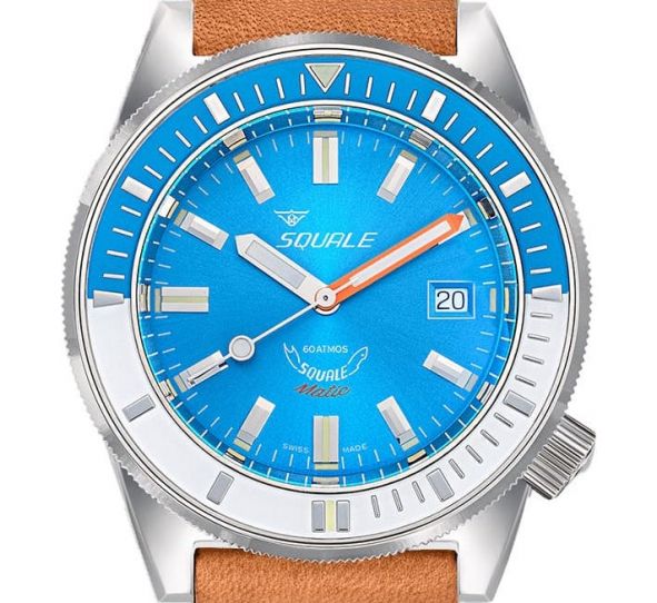 Montre Squale Matic Light Blue Leather
