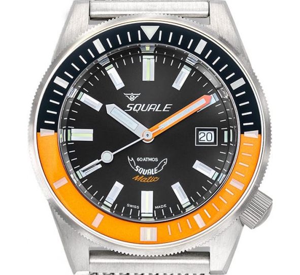 Montre Squale Matic Satin Orange Mesh