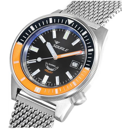 Montre Squale Matic Satin Orange Mesh