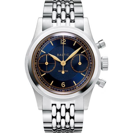 Montre Baltic Bicompax 003 Bleu Gilt / Acier