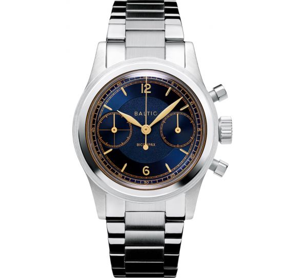 Montre Baltic Bicompax 003 Bleu Gilt / Acier