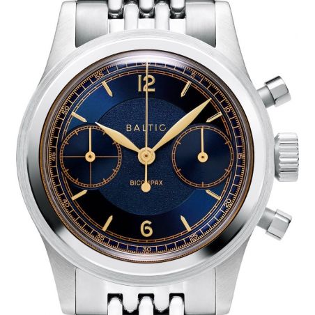 Montre Baltic Bicompax 003 Bleu Gilt / Acier