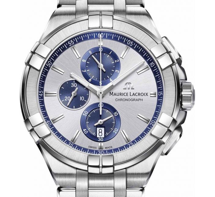 Aikon Quartz Chronographe 44mm Silver Bleu/Acier - Maurice Lacroix 