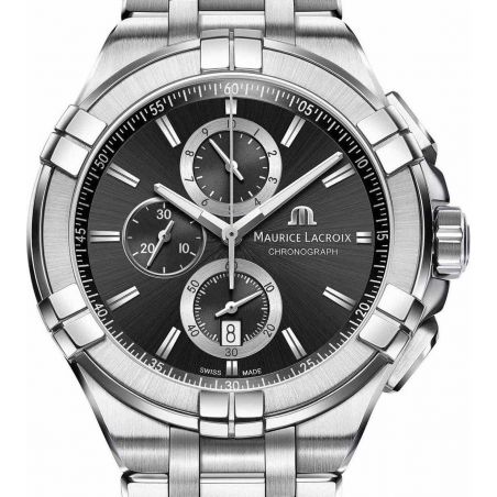 Aikon Quartz Chronographe 44mm Noir/Acier - Maurice Lacroix 