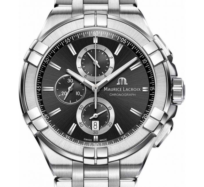 Aikon Quartz Chronographe 44mm Noir/Acier - Maurice Lacroix 