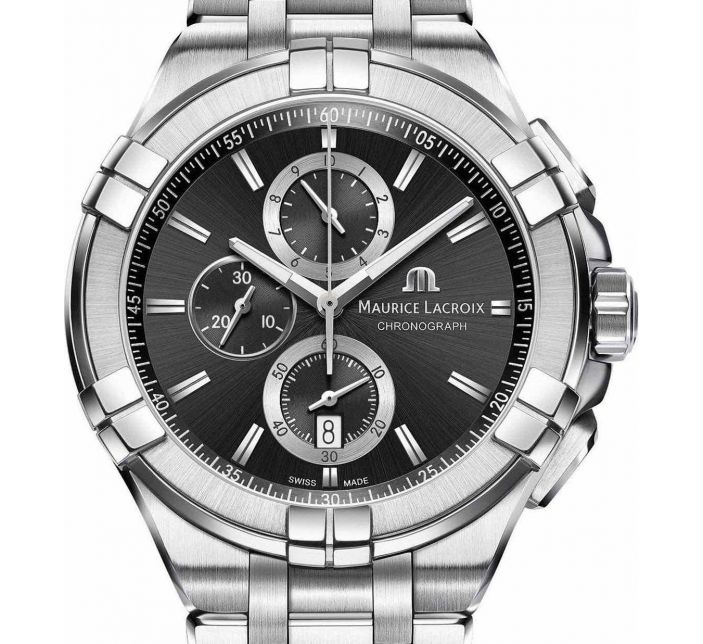 Aikon Quartz Chronographe 44mm Noir/Acier - Maurice Lacroix 