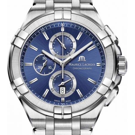 Aikon Quartz Chronographe 44mm Bleu/Acier - Maurice Lacroix 