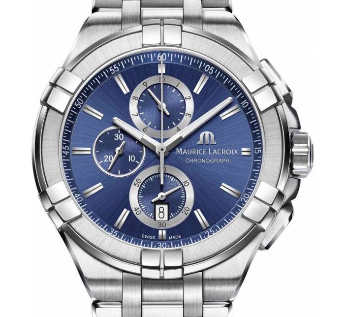 Aikon Quartz Chronographe 44mm Bleu/Acier - Maurice Lacroix 
