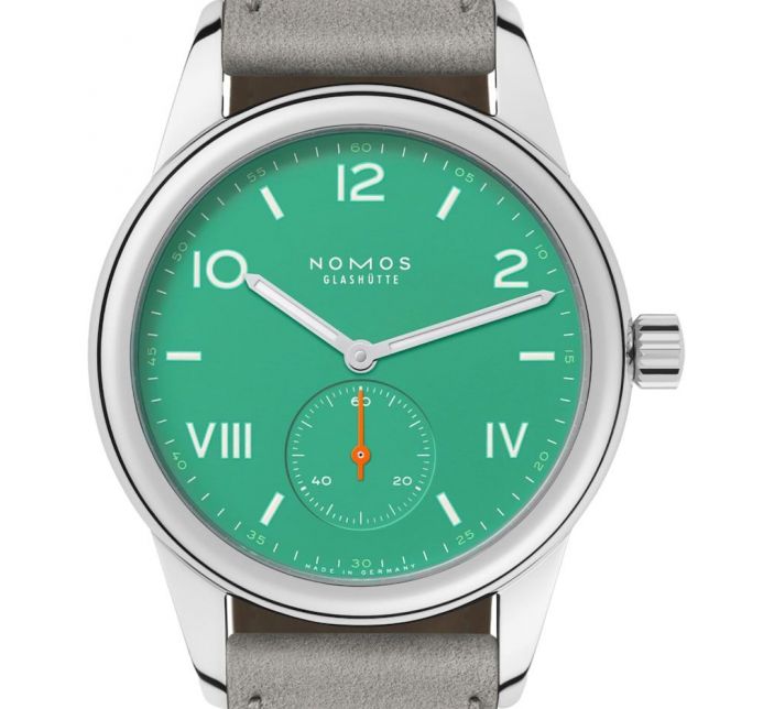 Montre Nomos Club Campus Electric Green Leather