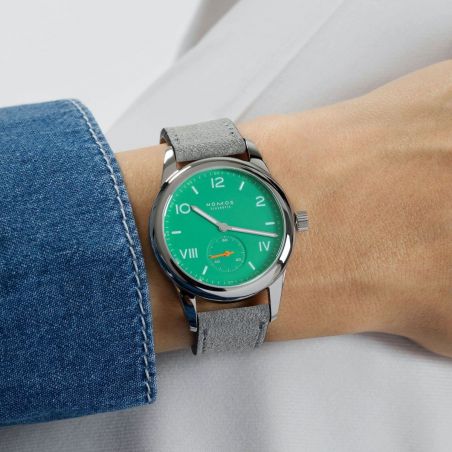 Montre Nomos Club Campus Electric Green Leather