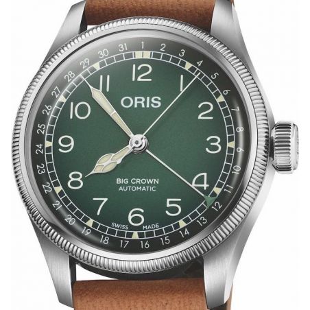 Big Crown x Cervo Volante Green/Light Brown Leather - Oris 