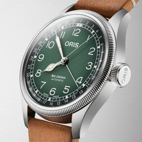 Big Crown x Cervo Volante Green/Light Brown Leather - Oris 