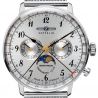 LZ 129 Hindenburg Moonphase Argent/Milanaise - Zeppelin 