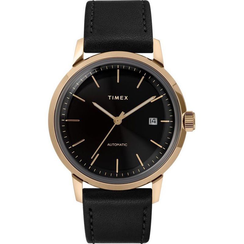 Marlin Automatic 40mm Gold/Black Leather - Timex 
