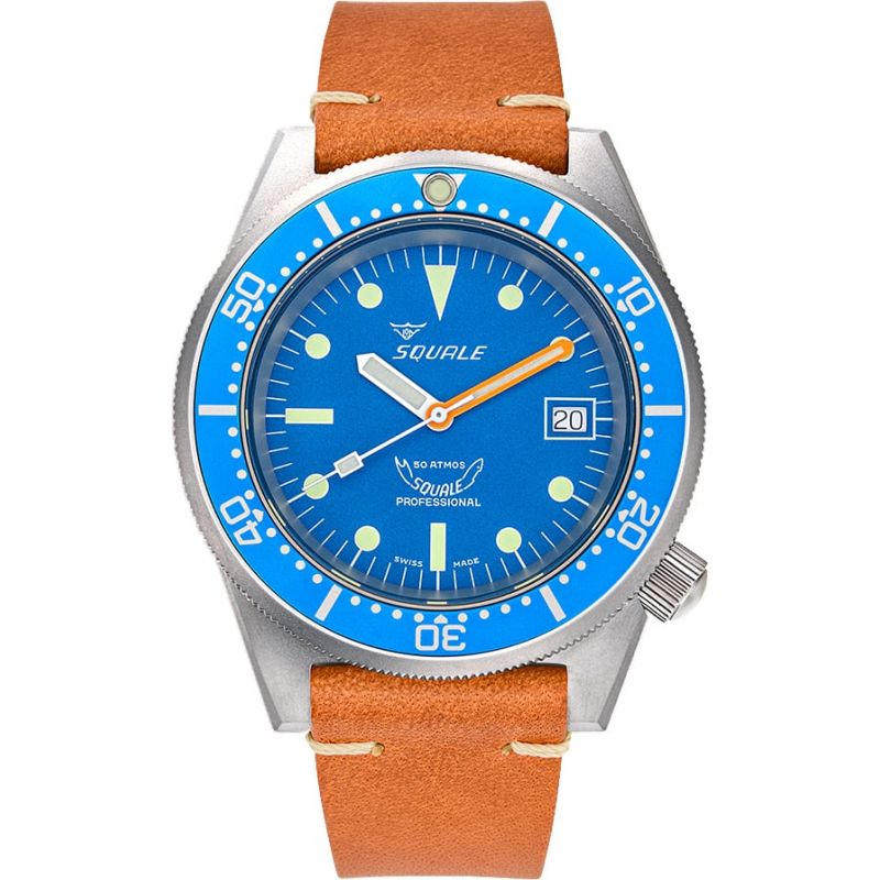 Montre Squale 1521 Blue Blasted Leather