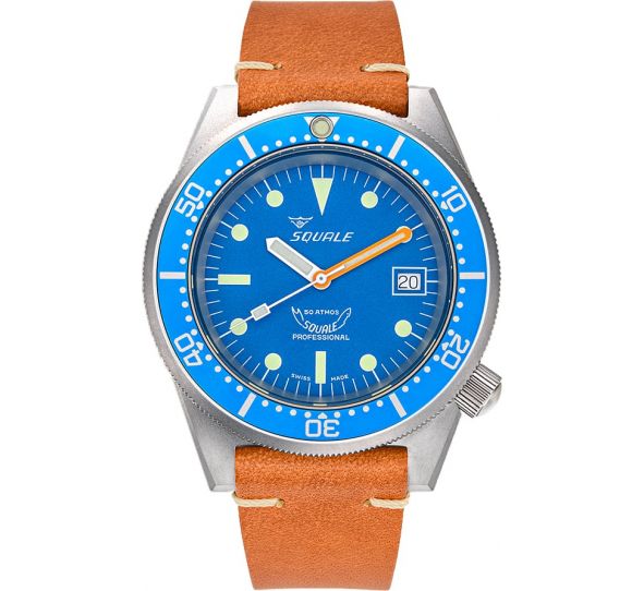 1521 Blue Blasted Leather- Squale